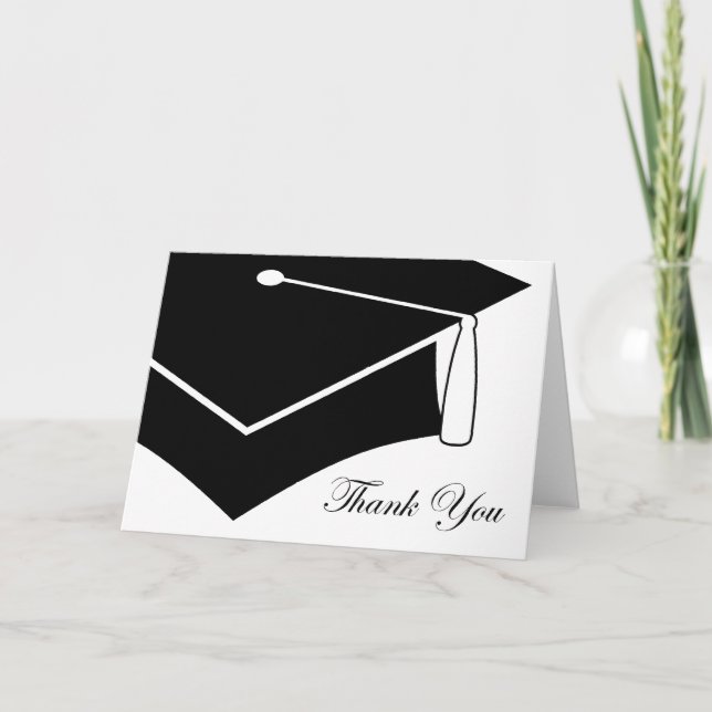 graduation cap : thank you card (Front)
