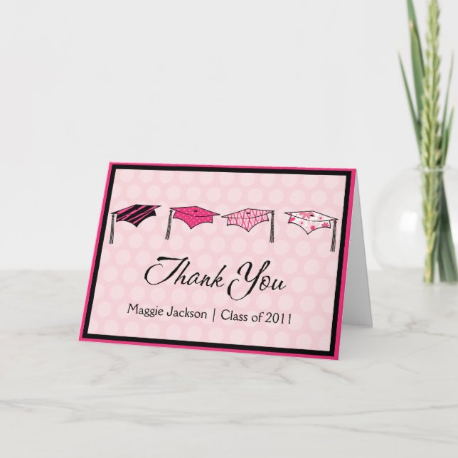 Graduation Cap Thank You Card (Front)