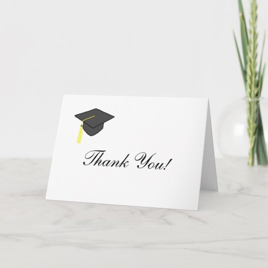 Graduation Cap Thank You Note Card 