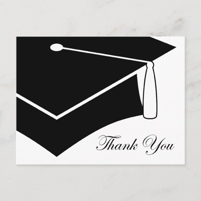 graduation cap : thank you postcard (Front)