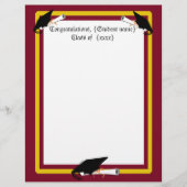 Graduation Cap Tilt - School Colors Red & Gold (Front)