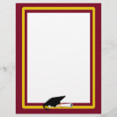 Graduation Cap Tilt - School Colors Red & Gold (Back)