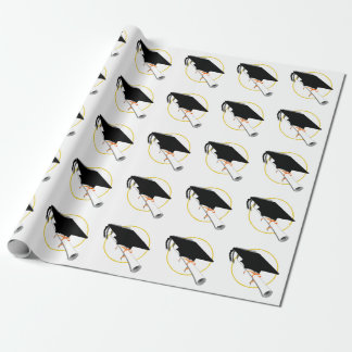 Graduation Cap Tilt With Diploma Wrapping Paper