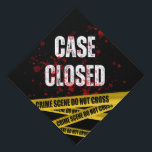 Graduation Cap Topper - Case Closed<br><div class="desc">Walk across the stage in style with a custom graduation cap!

Watch this video to learn how to attach the topper to your cap: https://youtu.be/NlNUaWseLCU</div>