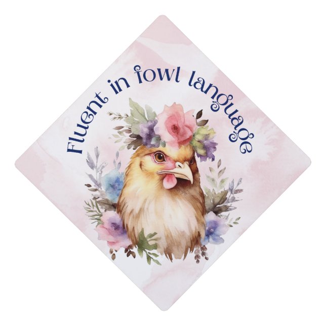 Graduation Cap Topper - Fowl Language (Front)