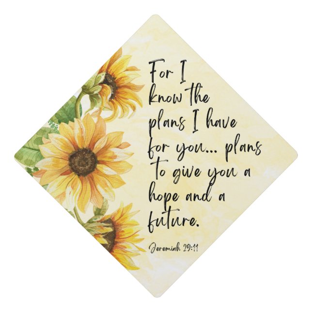 Graduation Cap Topper - Jeremiah 29:11 (Front)