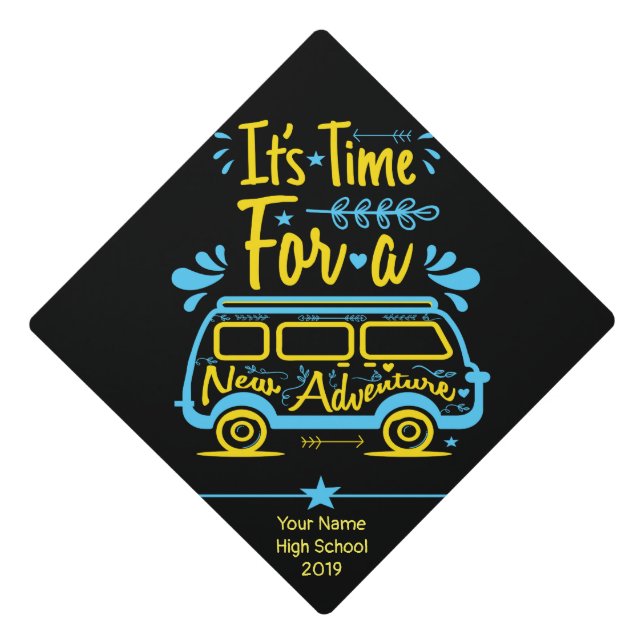 Graduation Cap Topper New Adventure (Front)