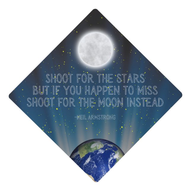 Graduation Cap Topper - Shoot For The Stars (Front)