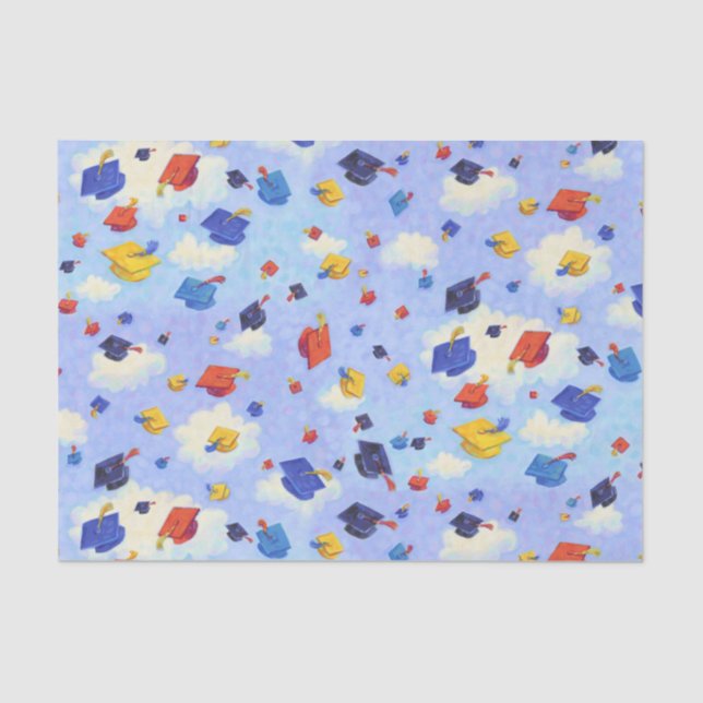 Graduation Cap Toss Tissue Paper (Front)