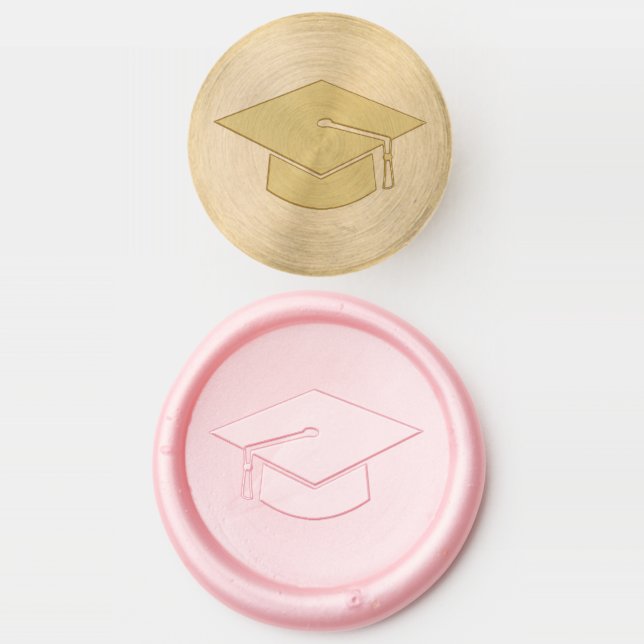 Graduation Cap Wax Seal Stamp (Stamped)