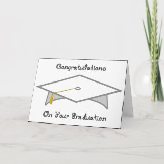 Graduation Cap White Paper Hat or Card Printable