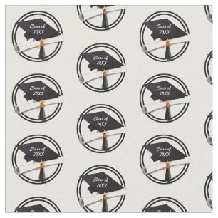 Graduation Cap with Black Circle Fabric