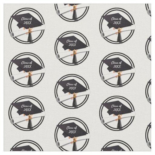 Graduation Cap with Black Circle Fabric