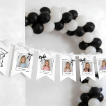 Graduation Cap with Bow School Years Photo Bunting Flags<br><div class="desc">Celebrate every milestone with this hand-drawn Graduation Cap with Bow School Years Photo Bunting Banner. Featuring an original illustrated graduation cap accented with a sweet bow, this charming banner is designed to display photos from each school year leading up to graduation. Perfect for showcasing Kindrgarten through senior year memories, this...</div>
