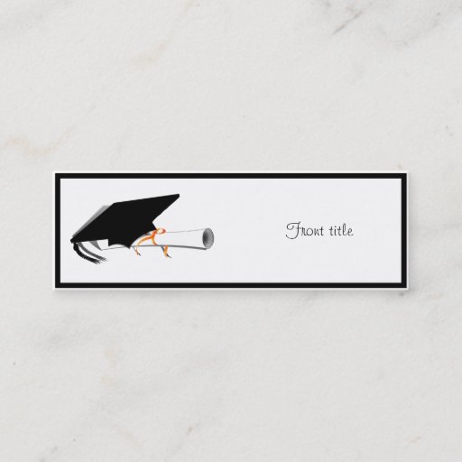 Customizable Graduation Cap Tilt  With  Diploma on Blank Business Card Templates