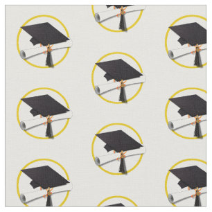 Graduation Cap with Diploma Fabric