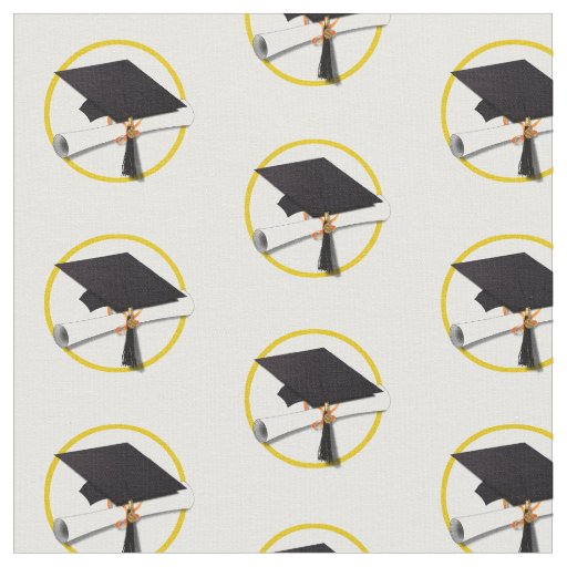 Graduation Cap with Diploma Fabric