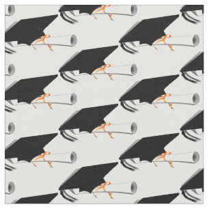 Graduation Cap With Diploma Fabric