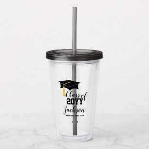 Graduation Cap with Tassel Class of 2024 Acrylic Tumbler