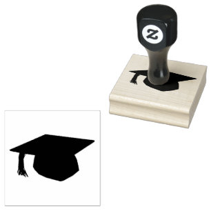 Graduation Cap with Tassel Rubber Stamp