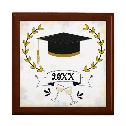 Graduation Cap Wooden Keepsake Box