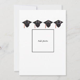 Graduation Caps Card Black and Gold Greeting Card