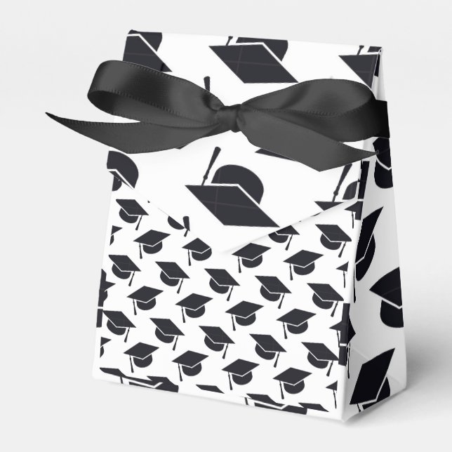 Graduation Caps Favor Boxes (Front Side)