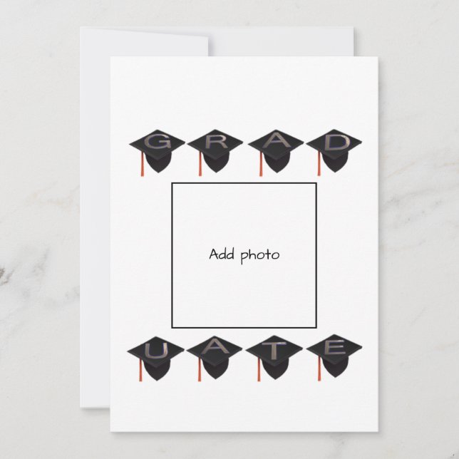 Graduation Caps Greeting Card (Front)