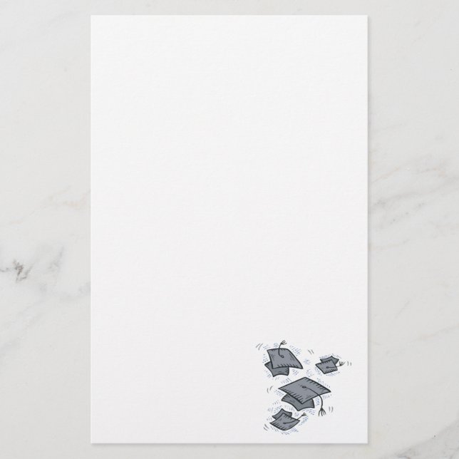 Graduation Caps Stationery (Front)