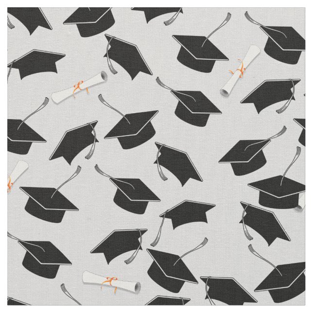 Graduation Caps With Diploma Fabric (Close Up)