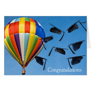 Graduation Caps with Hot Air Balloon Cards
