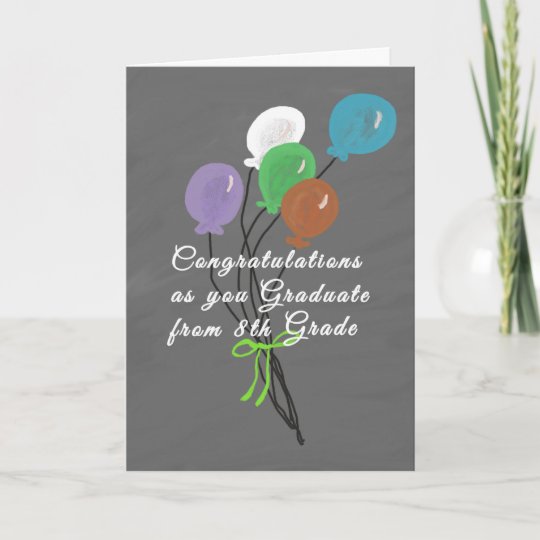 graduation card for 8th grade chalkboard design zazzlecom