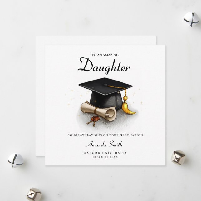 Graduation card for daughter, graduation card (Front/Back In Situ)