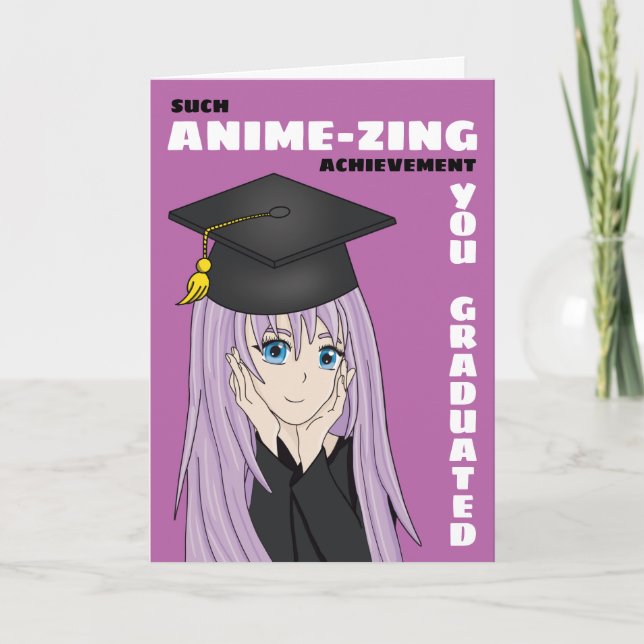 Graduation Card For Girl, Anime & Manga (Front)