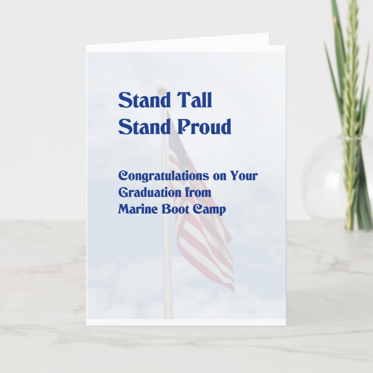 Graduation Card for Marine Boot Camp | Zazzle