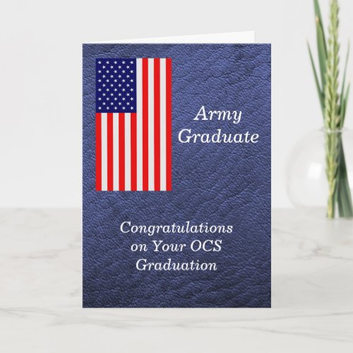 Graduation Card for OCS  Army