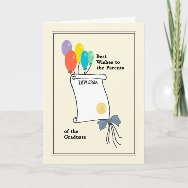 Graduation Card for Parents of the Graduate (Front)
