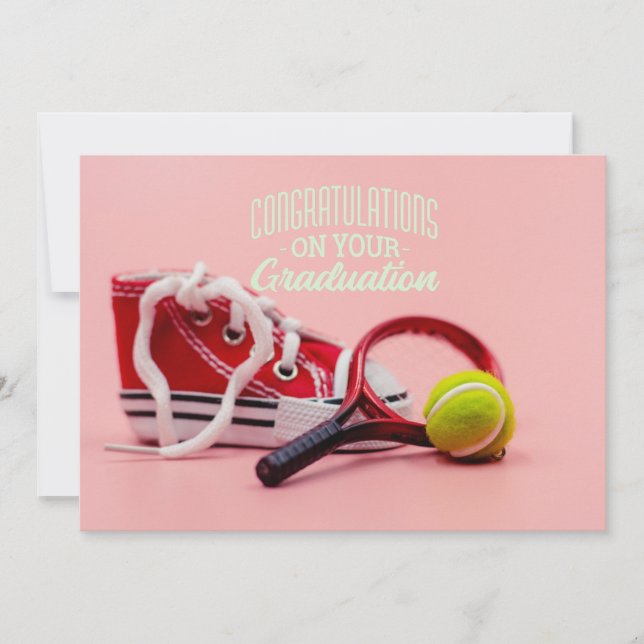 Graduation card for tennis player  (Front)