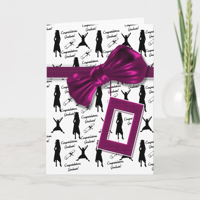 Graduation cards for women - customizable (Front)