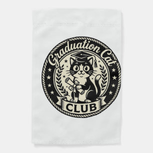 Graduation Cat Funny Cat Graphic - Graduation Cat Garden Flag