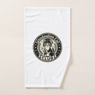Graduation Cat Funny Cat Graphic - Graduation Cat  Hand Towel