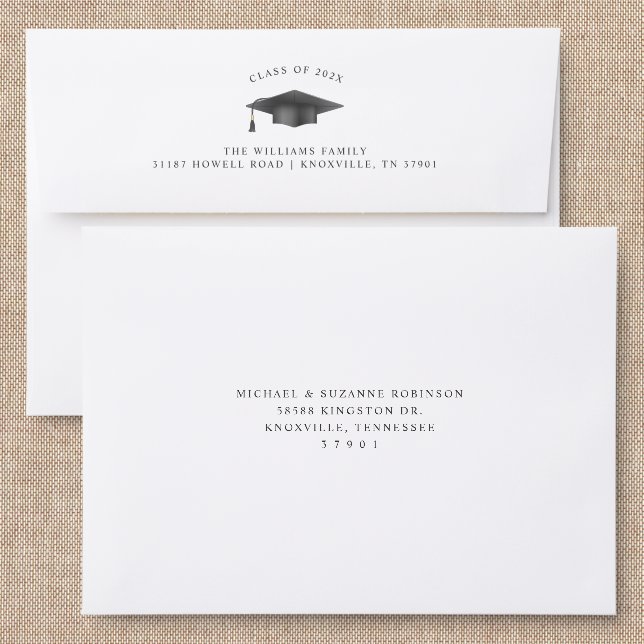 Graduation Celebration Addressed Envelopes (Linen)