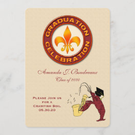 Graduation Celebration Crawfish Boil Party Invitation