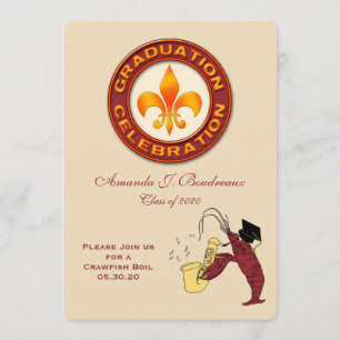 Graduation Celebration Crawfish Boil Party Invitation