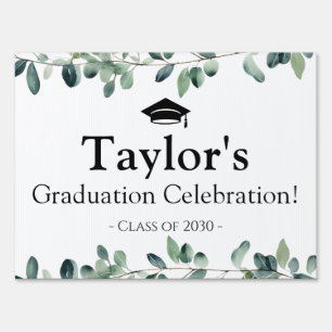 Graduation Celebration Eucalyptus Yard Sign