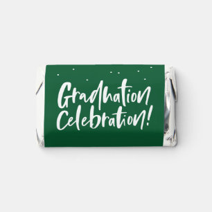 Graduation celebration fun green personalized hershey's miniatures