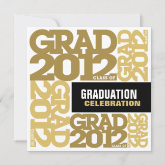 Graduation Celebration Invitation 2012 Gold 3