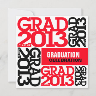 Graduation Celebration Invitation 2013 Red 1
