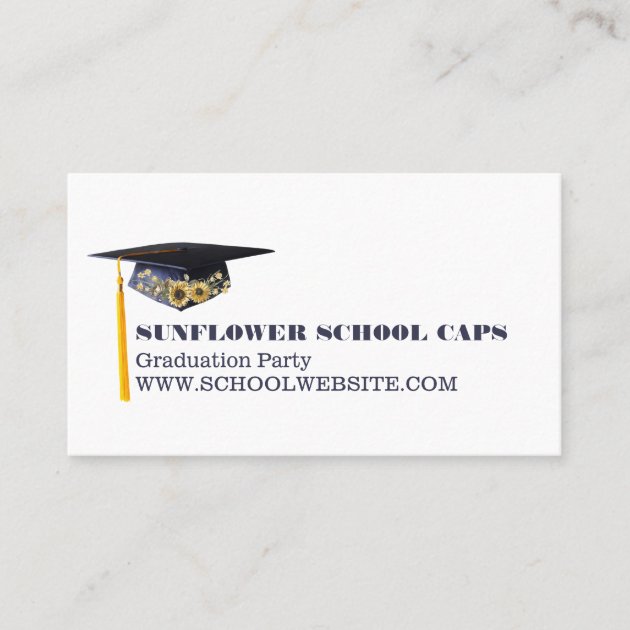 Graduation Celebration Party Cap Business Card