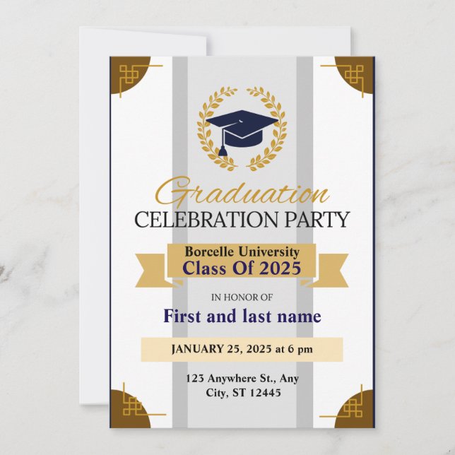 GRADUATION CELEBRATION PARTY INVITATION (Front)